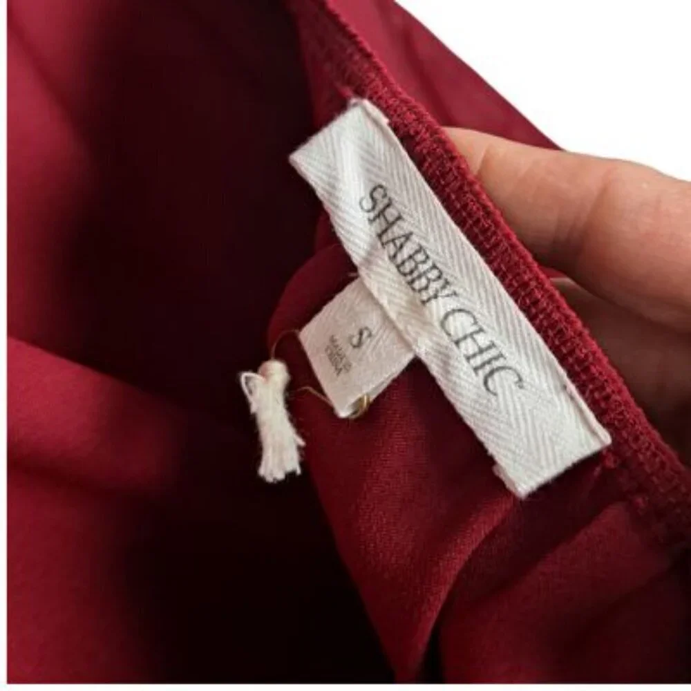 Vintage Rachel Ashwell Shabby Chic Avery Bright Crimson Halter Top - Picture 6 of 8